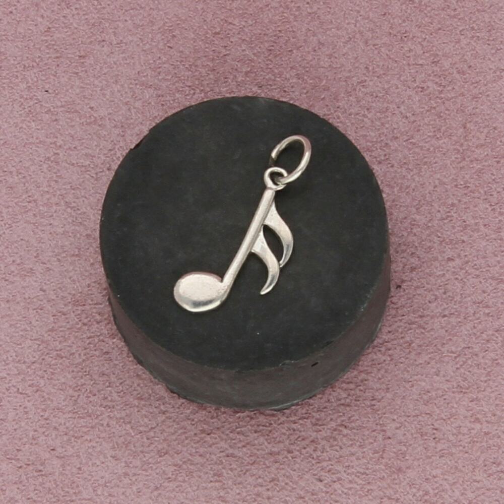 sterling silver vintage musical note charm pendant